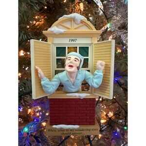 Vtg Hallmark Keepsake1997 Away to the Window The Night Before Christmas Ornament